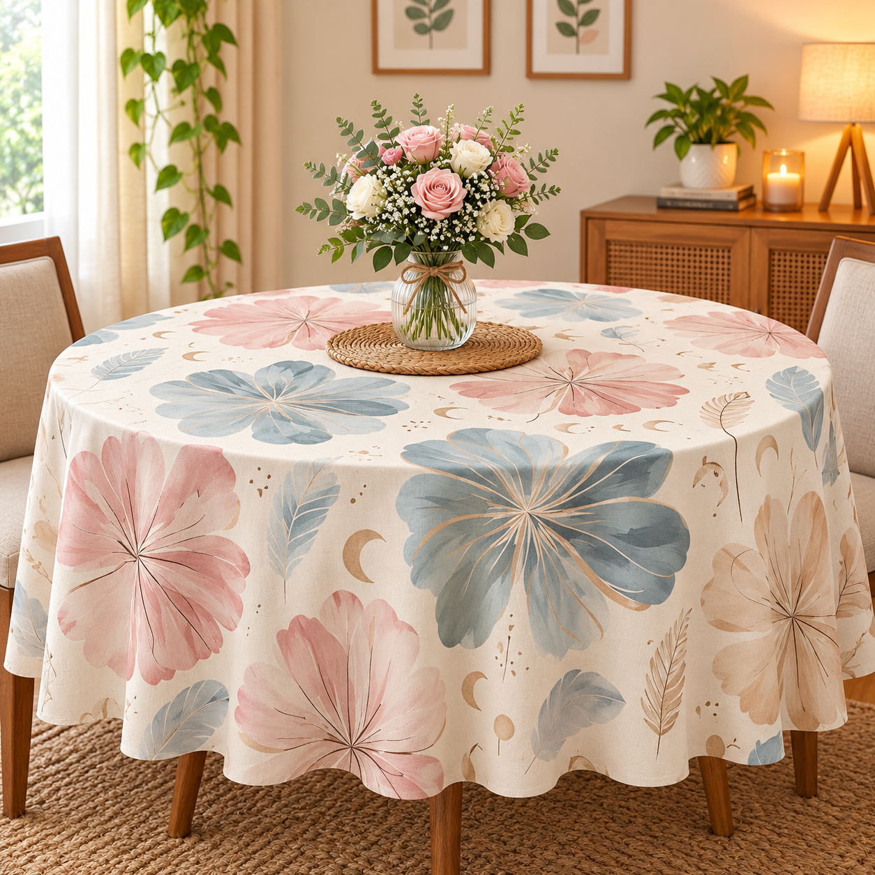 Cozy Floral Table Centerpiece