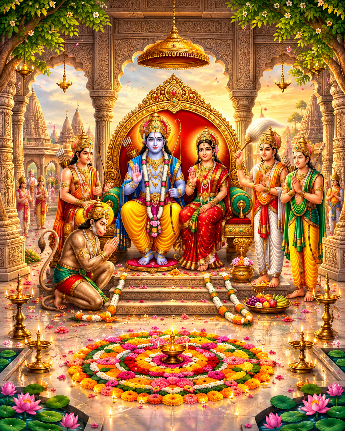 Golden Temple Blessings With Rama And Sita