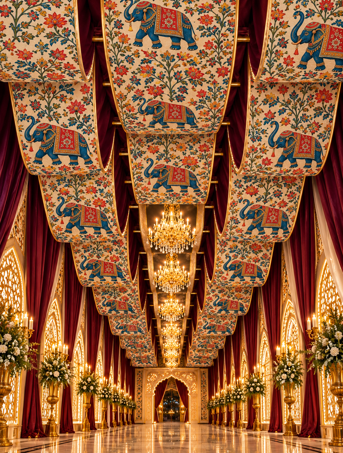 Grand Rajasthani Wedding Hall Corridor