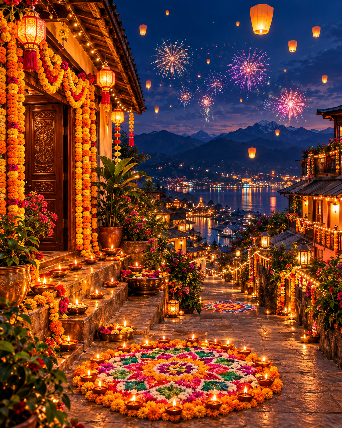 Himalayan Diwali Terrace Celebration