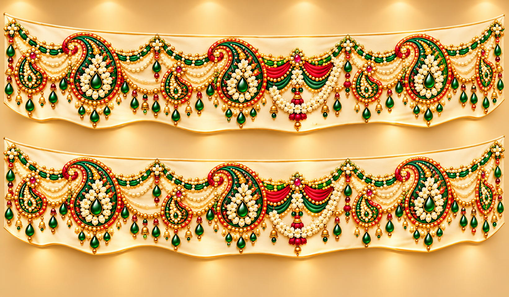 Luxurious Golden Toran Panels