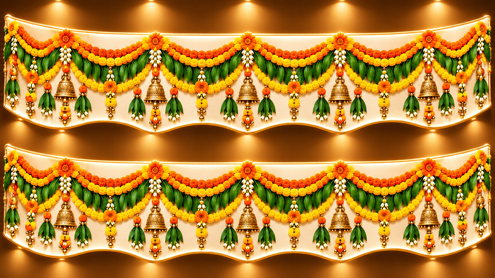 Ornate Indian Floral Toran Display