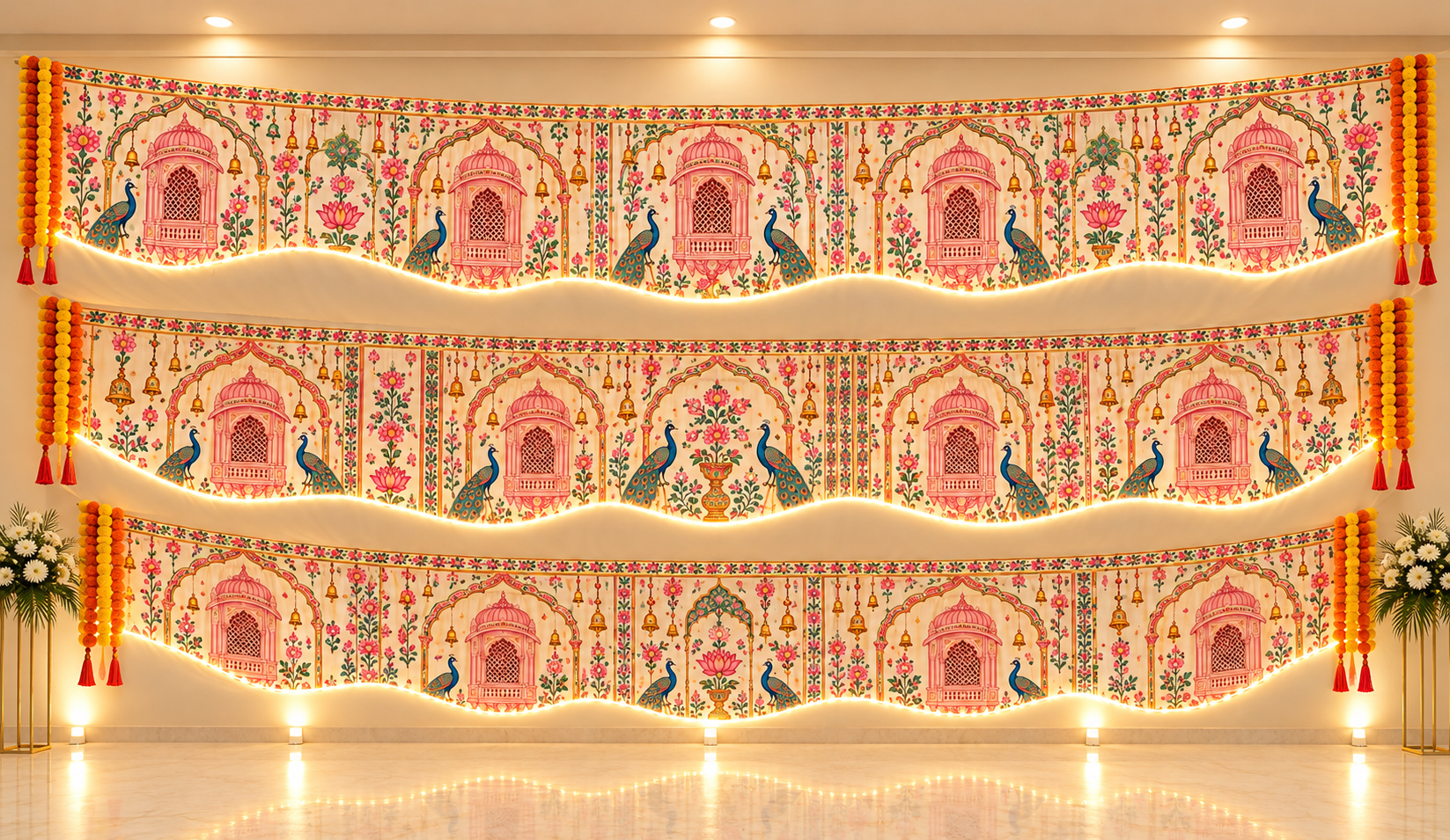 Ornate Indian Wedding Backdrop