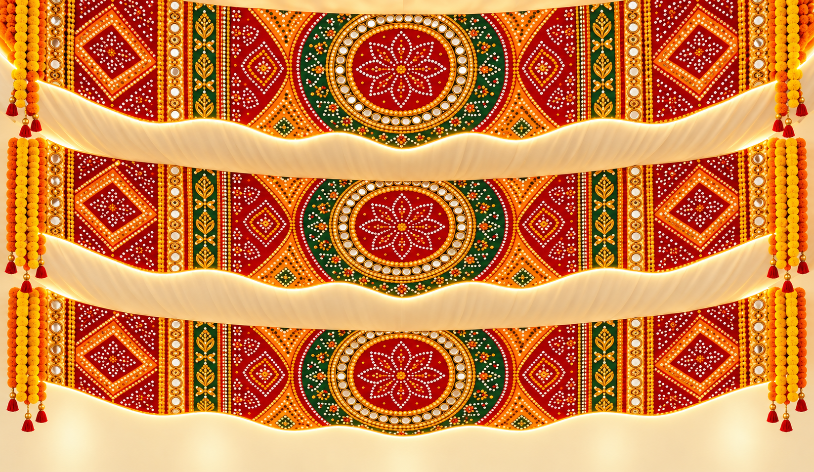Ornate Indian Wedding Canopy Backdrop