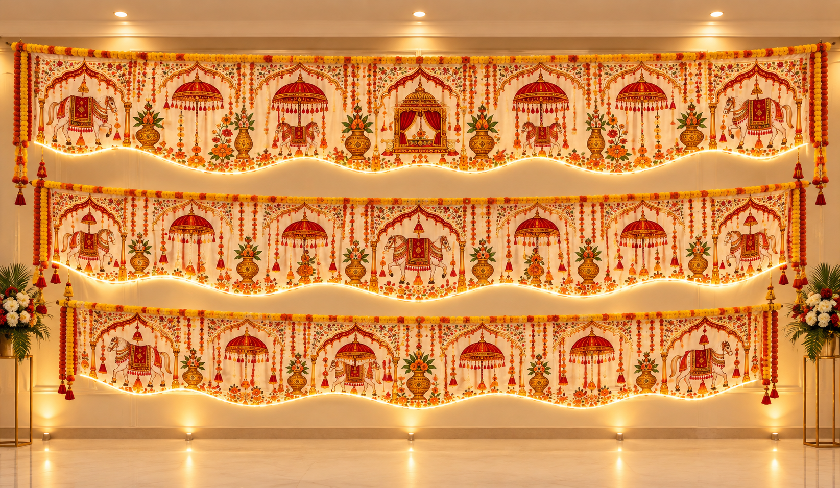 Ornate Rajasthani Wedding Canopy Display
