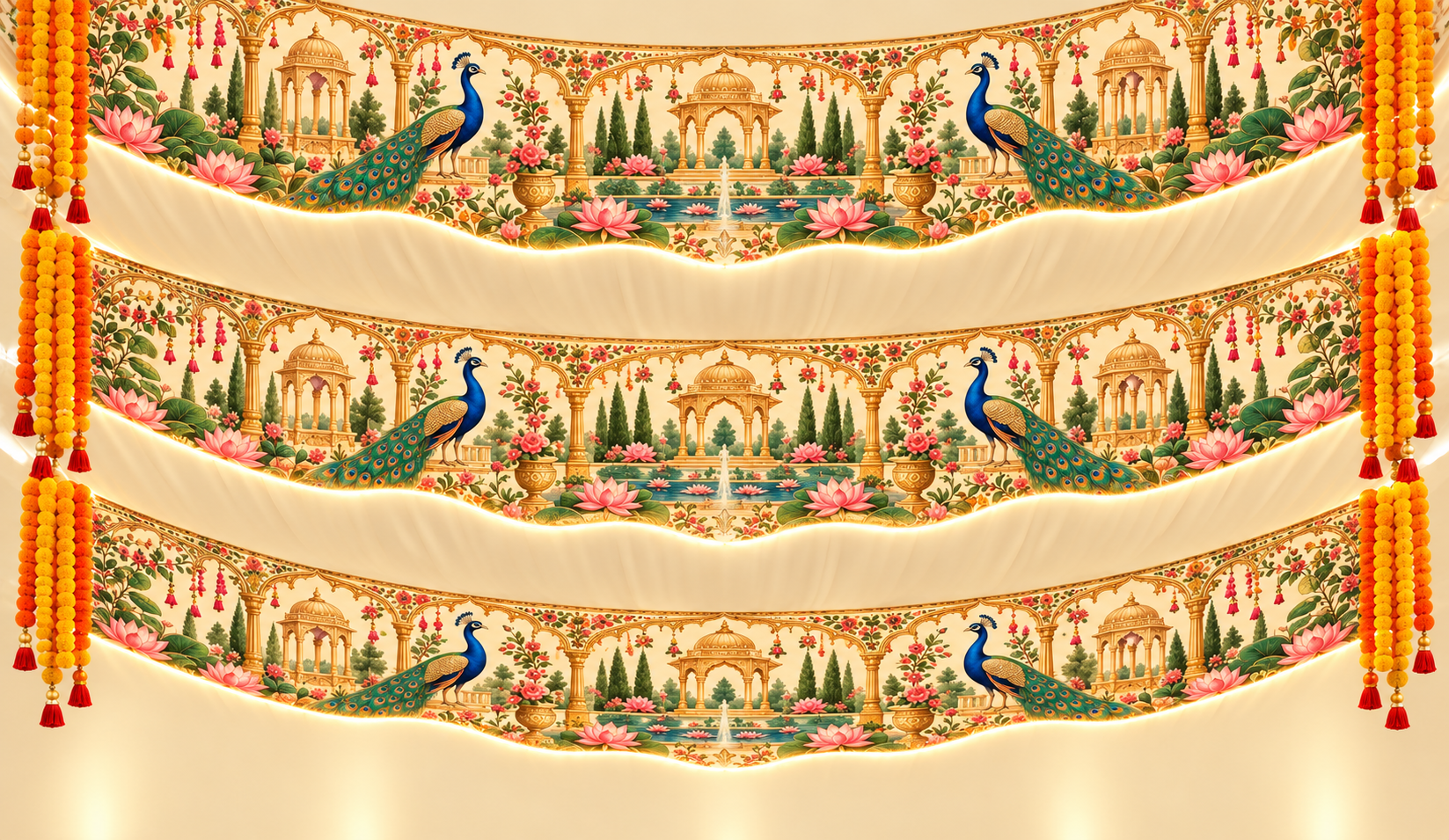 Ornate Triple Tier Indian Wedding Canopy