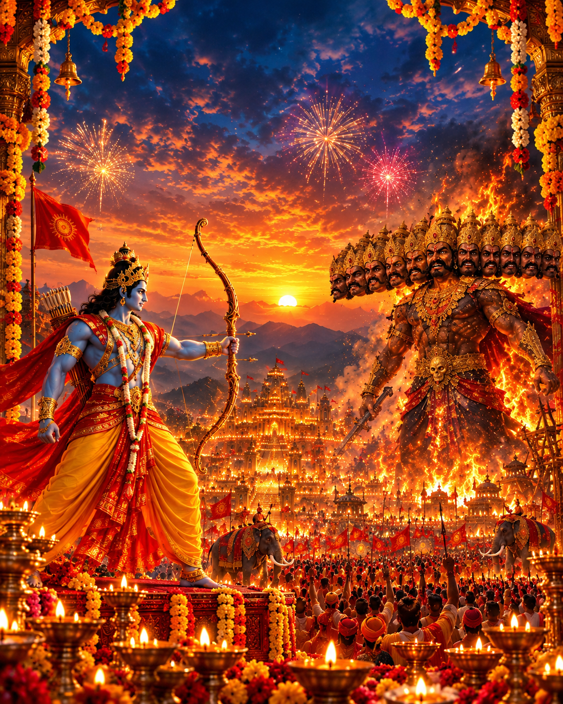 Rama And Ravana Festival Of Fire