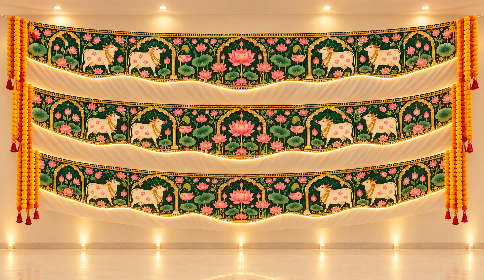 Symmetrical Indian Wedding Backdrop