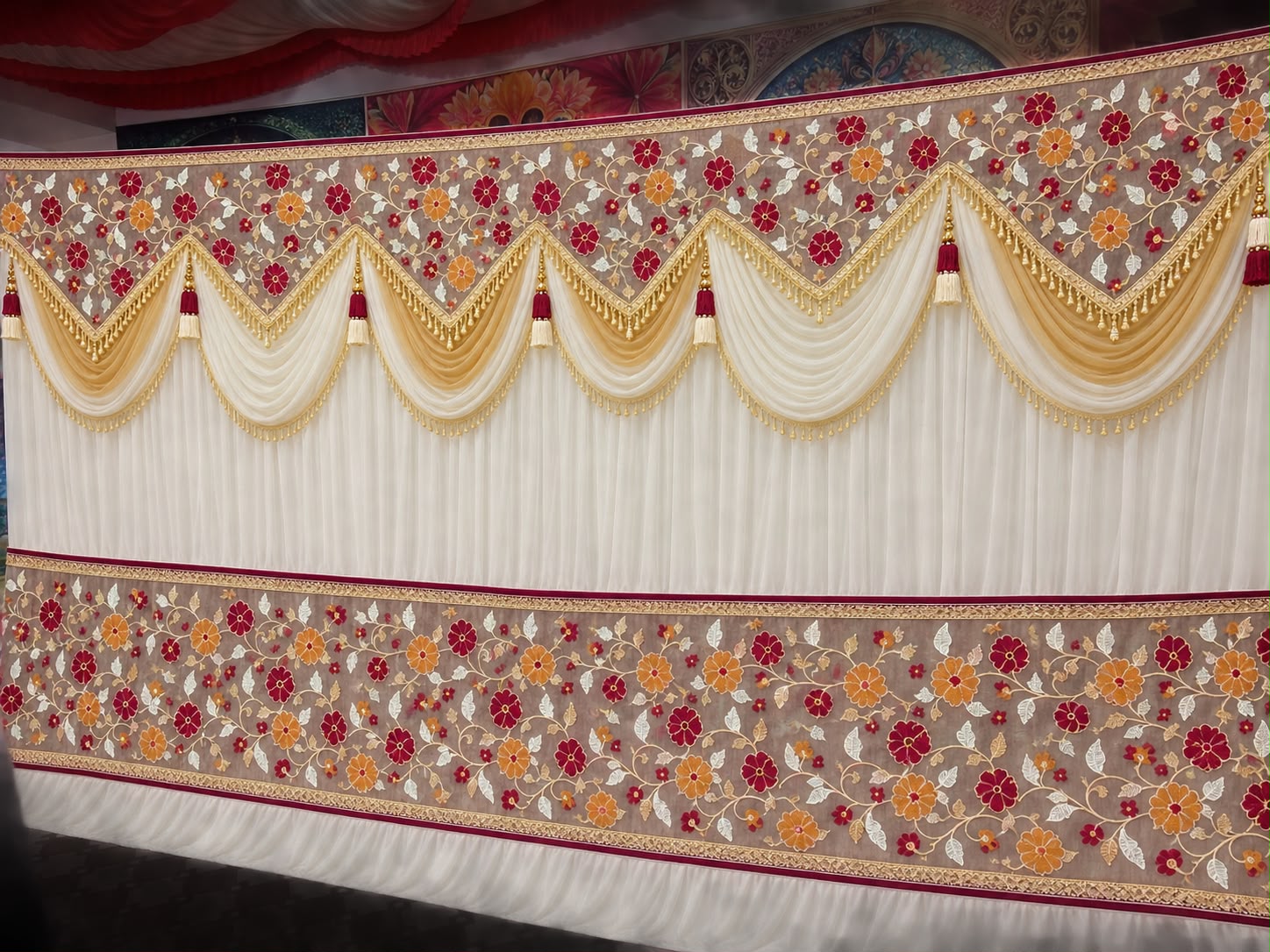 Brown-White Curtain