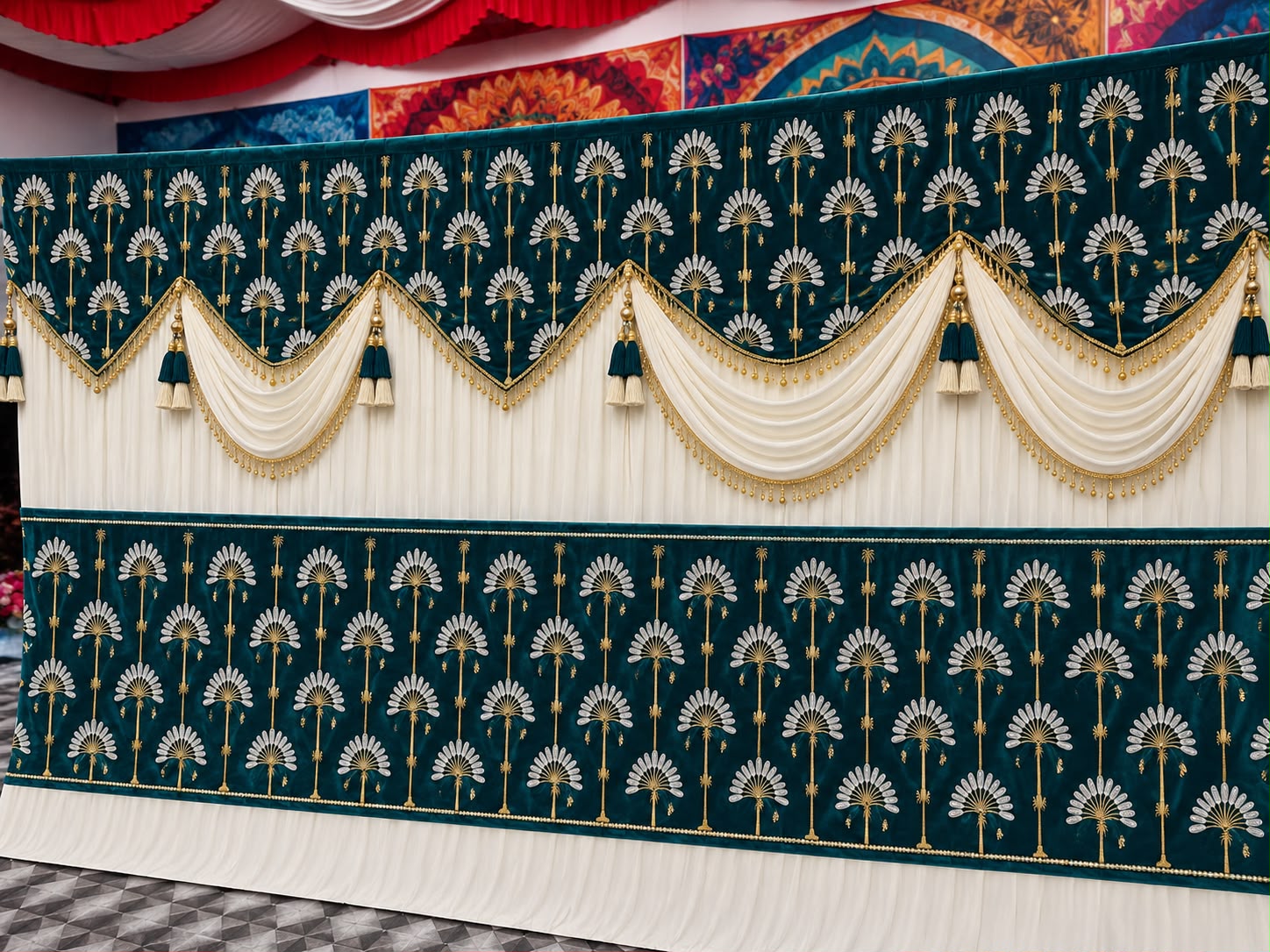 Green-Cream Curtain